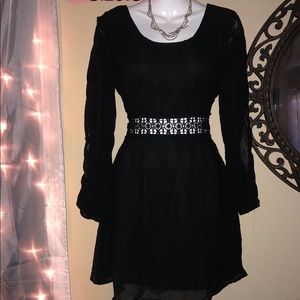 Black long sleeve dress